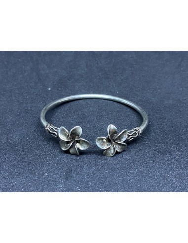 Bracelet Khmer Fin Fleur de Champa en argent pas cher chine