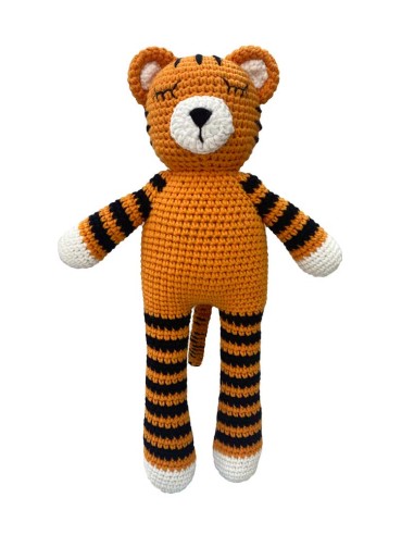 SONG le tigre endormi en édition limitée - Peluche tigre au crochet par Beebee + Bongo Le MVP de beaucoup