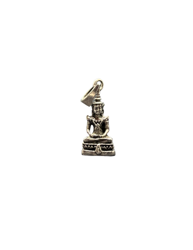 Petit Pendentif Bouddha posture Dhyana Mudra sur Lotus en Argent 925/1000 le des métaux précieux