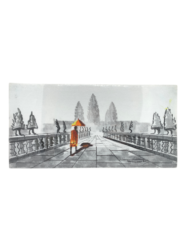 Peinture sur toile "Angkor dans la brume" 40x20cm Comparez et commandez 