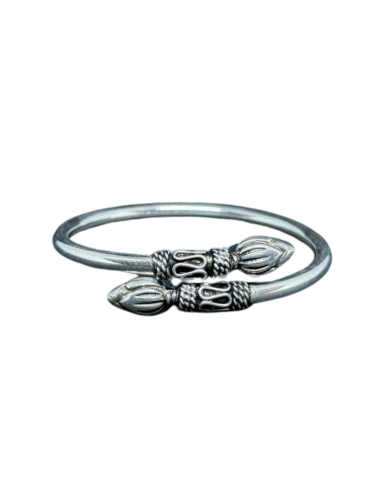 Bracelet Khmer en argent Bourgeon de Fleur de Lotus votre