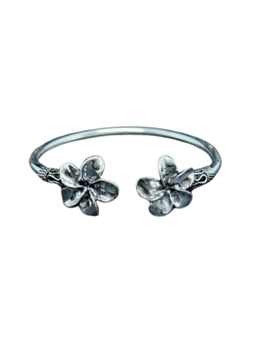 Bracelet Khmer fin en argent aux Fleurs de Champa en ligne