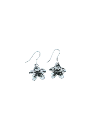 Boucles d'oreilles en argent Fleur de Champa les ctes