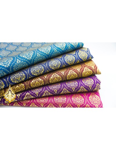 Coupon de tissu Khmer/Thaï premium coloris n°1 à 5 (3,5 x 1m) commande en ligne