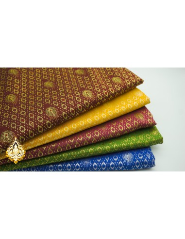 Coupon de tissu Khmer/Thaï premium coloris n°16 à 20 (3,5 x 1m) l'évolution des habitudes 