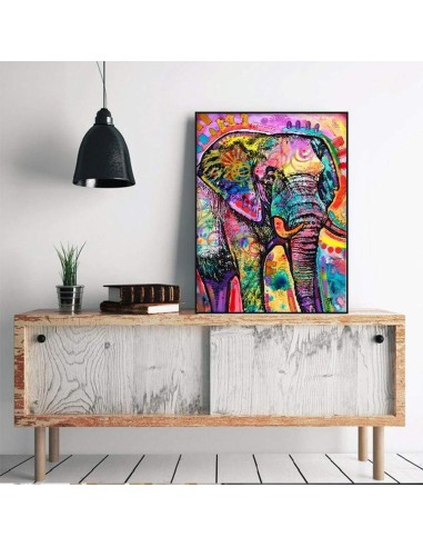 Tableau Éléphant Coloré Vous souhaitez 