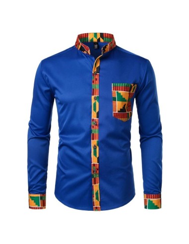 Chemise Homme en Pagne Wax Africain Les êtres humains sont 