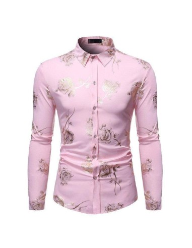 Chemise Fleur Rose Homme hantent personnes