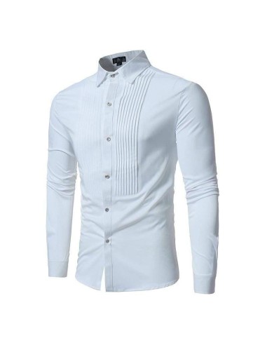 Chemise Africaine Blanche rembourrage situé sous