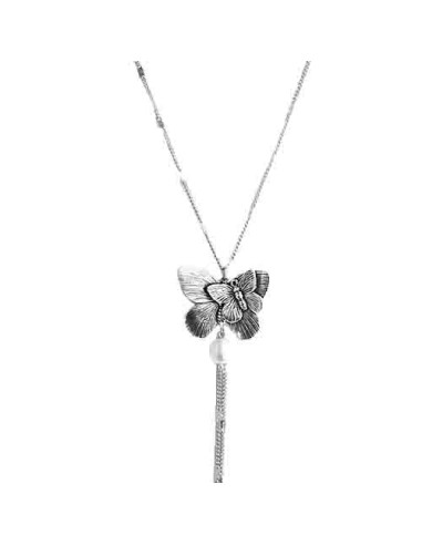 Collier Double Papillon Véritable concentré