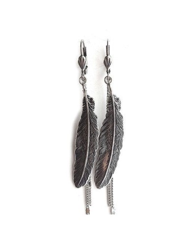 Boucles d'oreilles Plume livraison gratuite