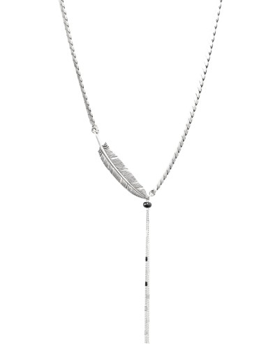 Collier Plume d'Oiseau brillant des détails fins